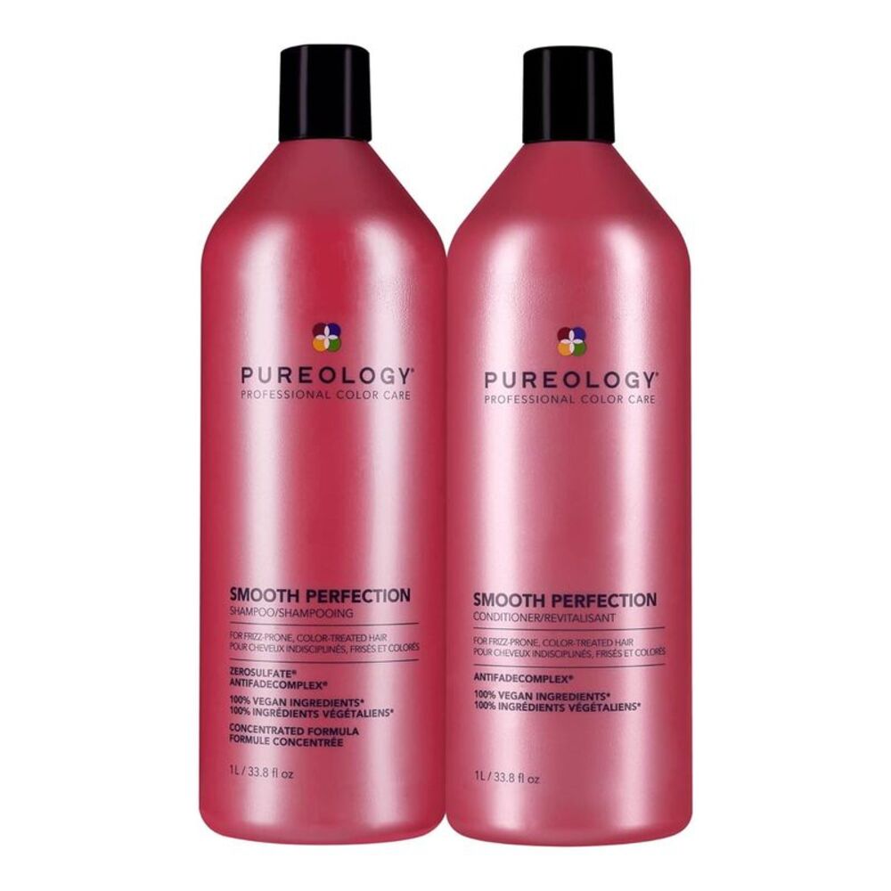 Pureology Smooth Perfection Shampoo and Conditioner DUO LITERS 33.8 oz SET